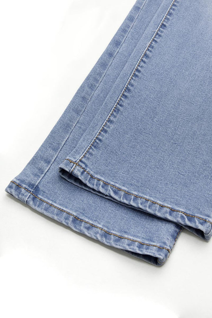 Jovita | Rechte Casual Spijkerbroek Dames-Pantalons-Calora-Lichtblauw-XS-Calora