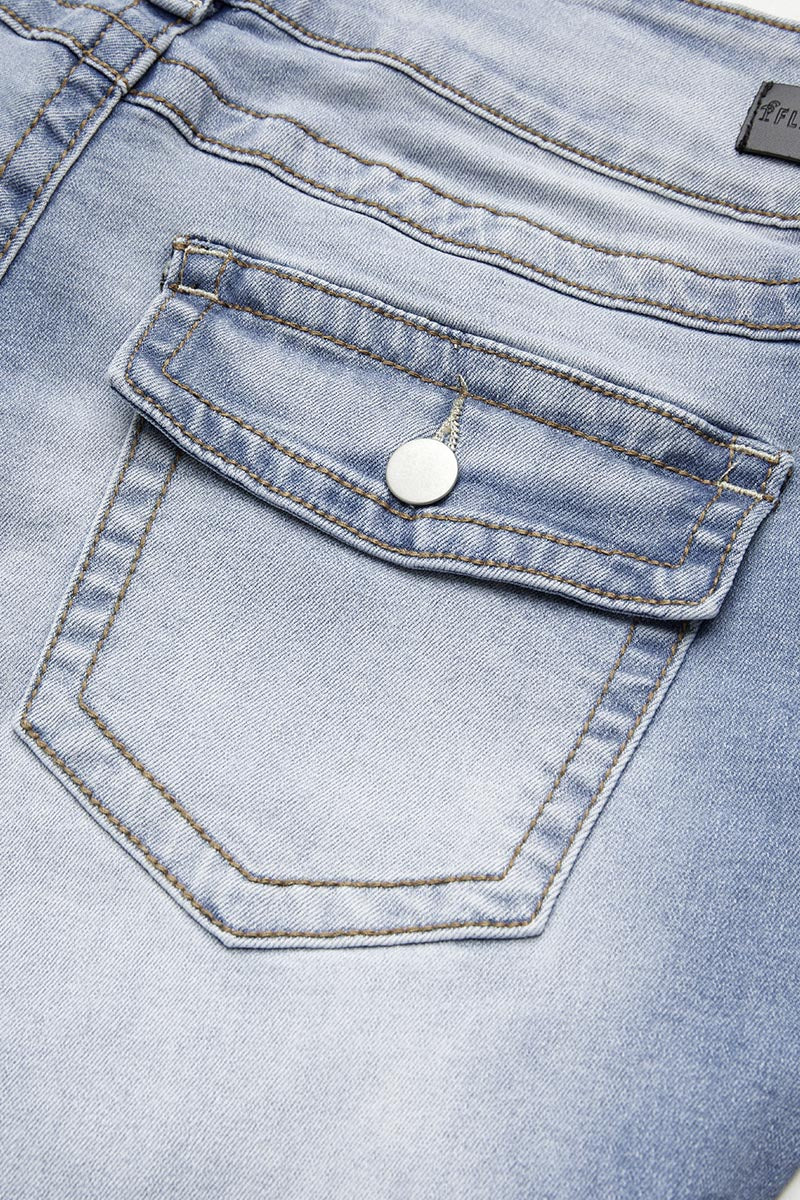 Jovita | Rechte Casual Spijkerbroek Dames-Pantalons-Calora-Lichtblauw-XS-Calora