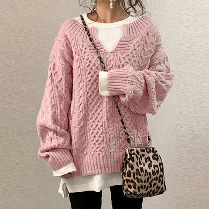Kabeltrui voor dames-Blazers & Vesten-Calora-Roze-S-Calora