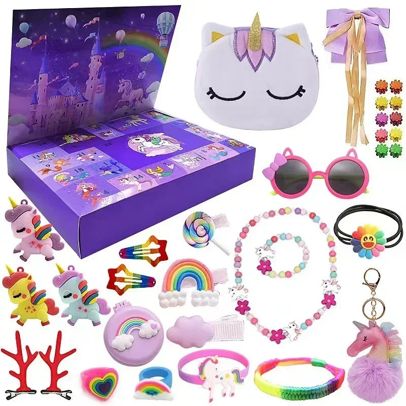 Kerst Adventskalender Gift Box voor Meisjes - DIY Sieraden Haarspeld Speelgoed-Beauty-Calora-1-Calora