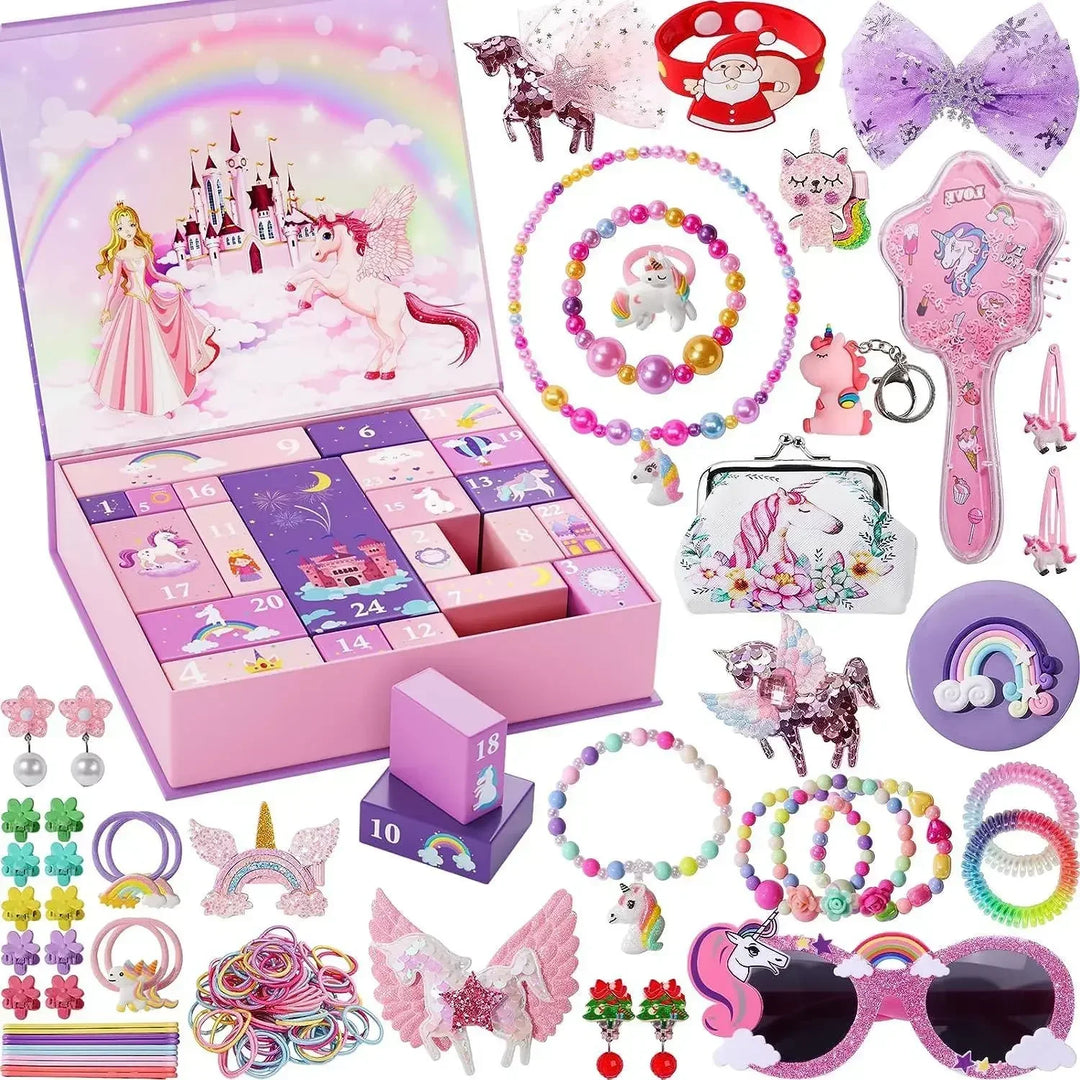 Kerst Adventskalender Gift Box voor Meisjes - DIY Sieraden Haarspeld Speelgoed-Beauty-Calora-2-Calora