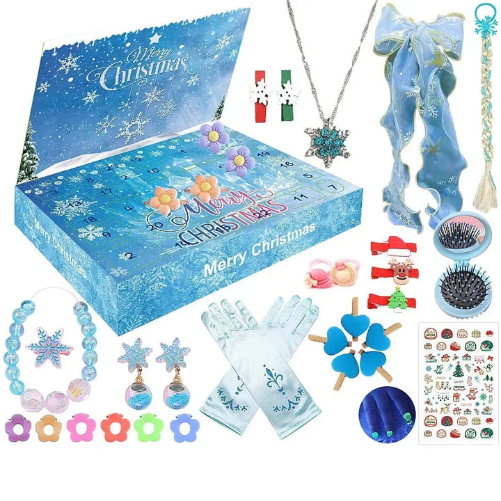 Kerst Adventskalender Gift Box voor Meisjes - DIY Sieraden Haarspeld Speelgoed-Beauty-Calora-3-Calora