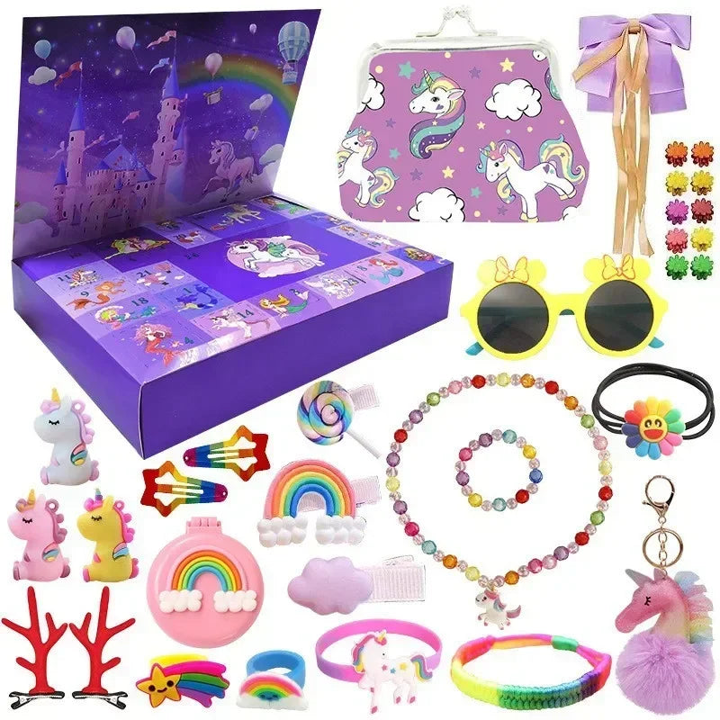 Kerst Adventskalender Gift Box voor Meisjes - DIY Sieraden Haarspeld Speelgoed-Beauty-Calora-4-Calora