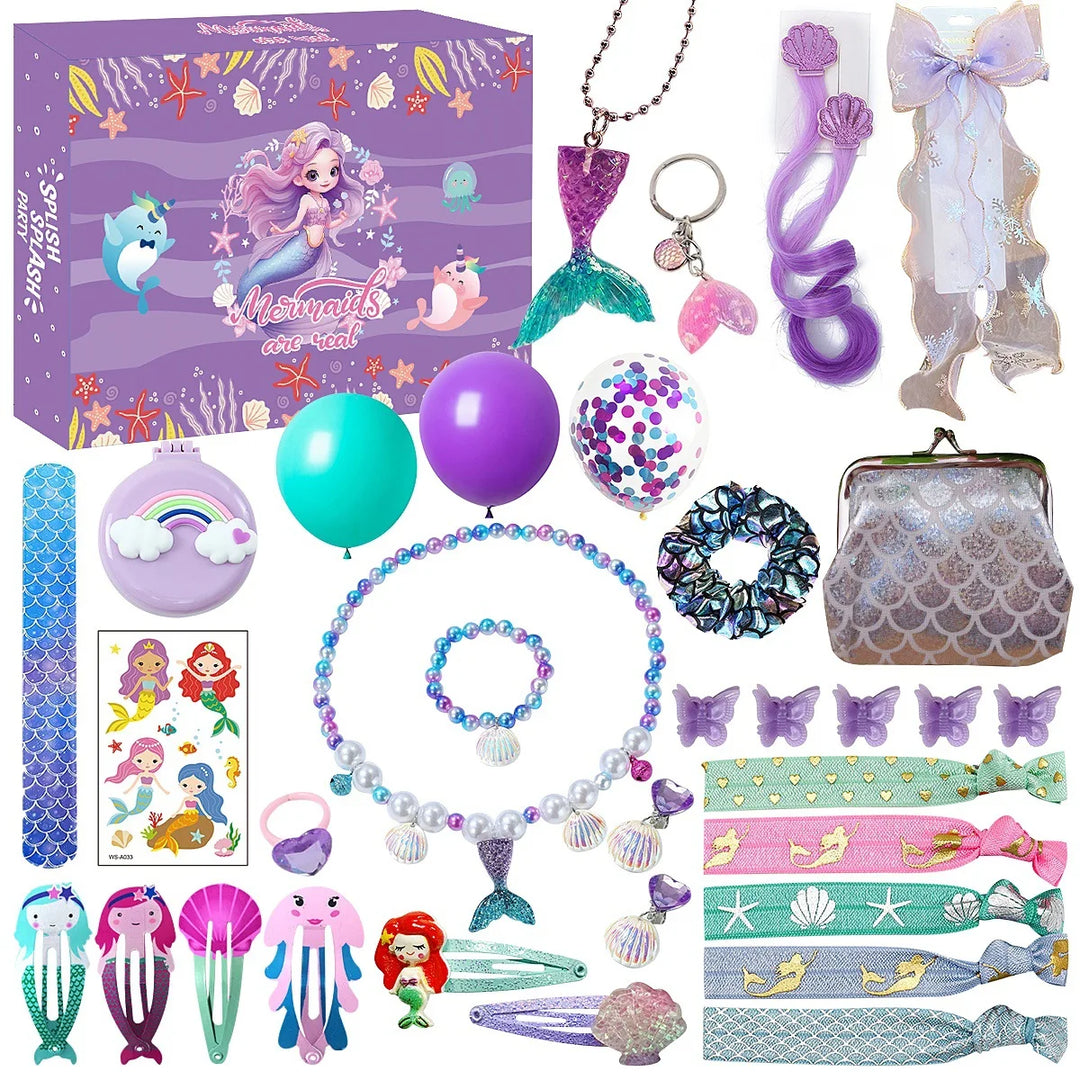 Kerst Adventskalender Gift Box voor Meisjes - DIY Sieraden Haarspeld Speelgoed-Beauty-Calora-6-Calora