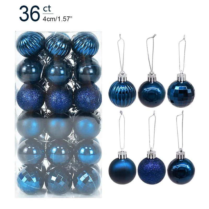 Kerstballen 36 stuks | Versiering voor Kerstmis Boom-Home Decor-Calora-Blauw-Calora
