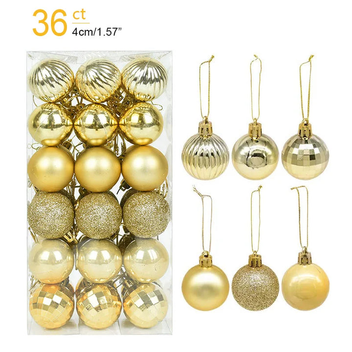 Kerstballen 36 stuks | Versiering voor Kerstmis Boom-Home Decor-Calora-Goud-Calora