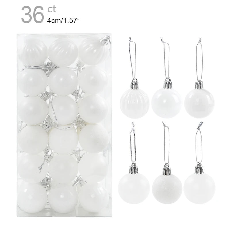 Kerstballen 36 stuks | Versiering voor Kerstmis Boom-Home Decor-Calora-Wit-Calora