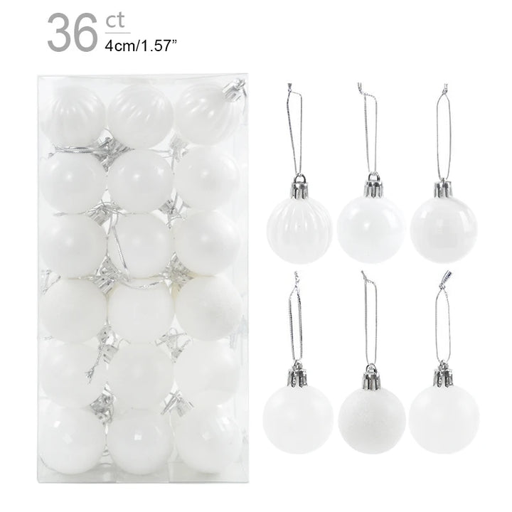 Kerstballen 36 stuks | Versiering voor Kerstmis Boom-Home Decor-Calora-Wit-Calora