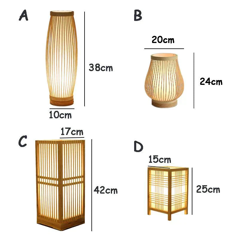 CALORA_ Kiyomi Japanse Stijl Lamp - Zen-inspiratie en Natuurlijke Materialen
