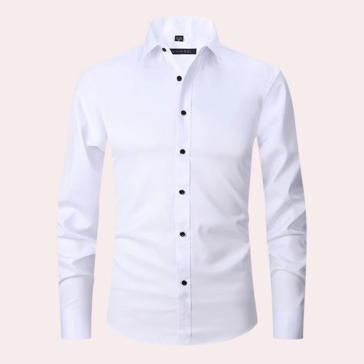 Klassiek stretch herenoverhemd-Overhemden-Calora-Wit-S-Calora