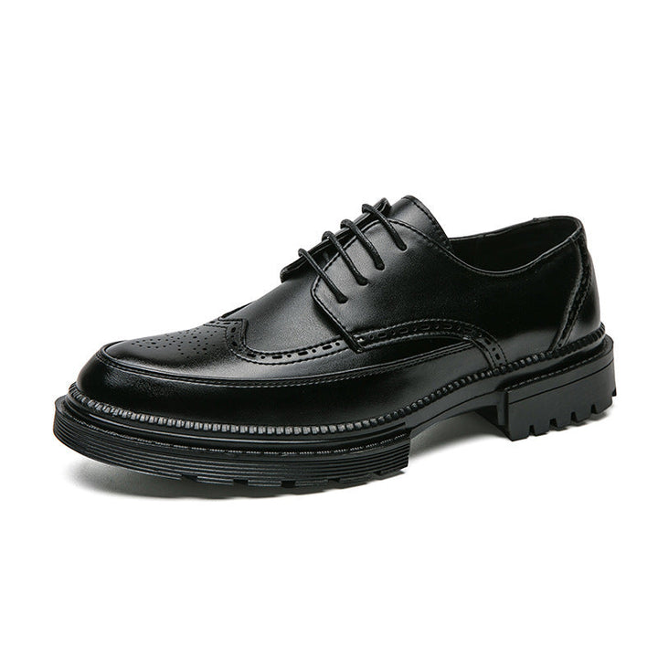 CALORA_ Klassieke Britse Brogue Heren Schoenen – Trendy Leren Casual Stijl