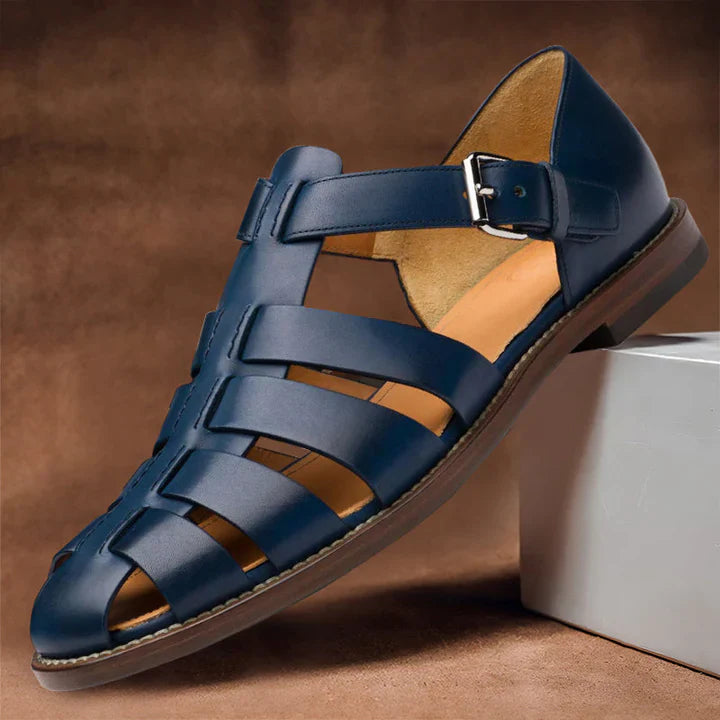 CALORA_ Klassieke Heren PU Leder Sandalen voor Stijl en Comfort