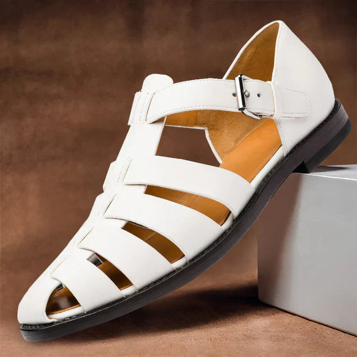 CALORA_ Klassieke Heren PU Leder Sandalen voor Stijl en Comfort