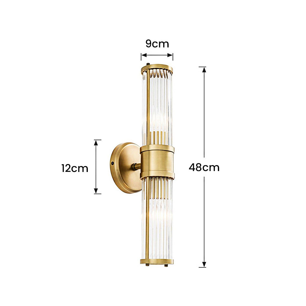 CALORA_ Klassieke Luxe Gouden Badkamer Wandlampen D9cm x H48cm