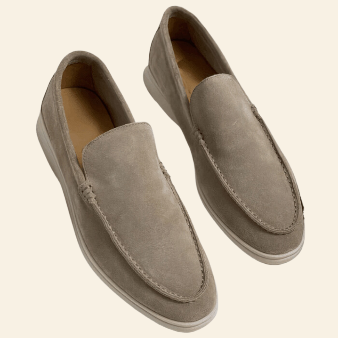 CALORA_ Klassieke Suède Loafers voor Heren met Comfortabele Pasvorm