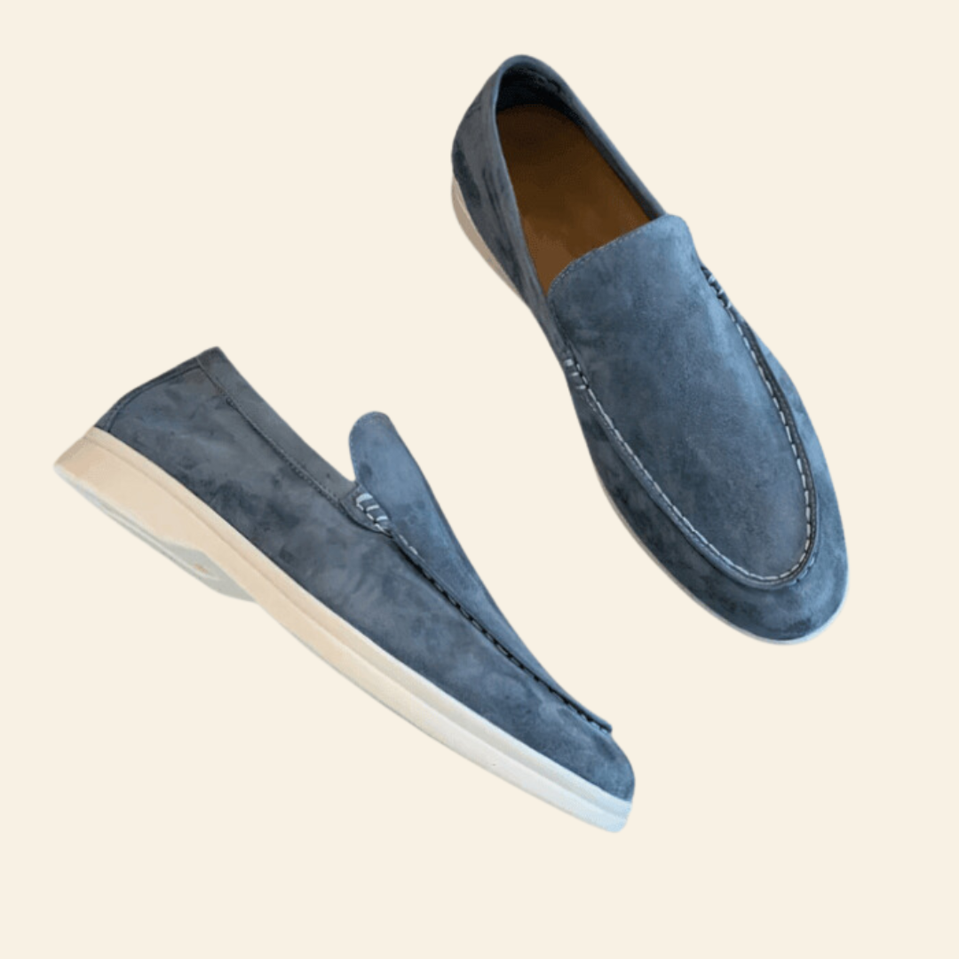 CALORA_ Klassieke Suède Loafers voor Heren met Comfortabele Pasvorm