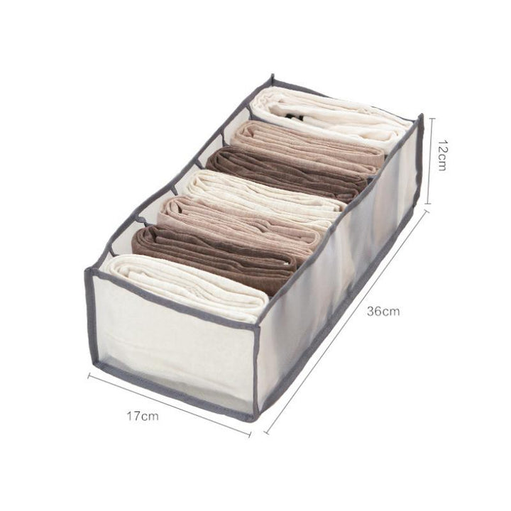 Kleding Opbergkast Organizer Set 4 stuks-Home Decor-Calora-Grijs-17* 36* 12 cm-Bundelvoordeel - Set van 4-Calora