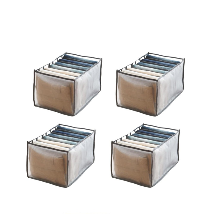 Kleding Opbergkast Organizer Set 4 stuks-Home Decor-Calora-Grijs-17* 36* 12 cm-Bundelvoordeel - Set van 4-Calora