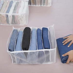 Kleding Opbergkast Organizer Set 4 stuks-Home Decor-Calora-Grijs-17* 36* 12 cm-Bundelvoordeel - Set van 4-Calora