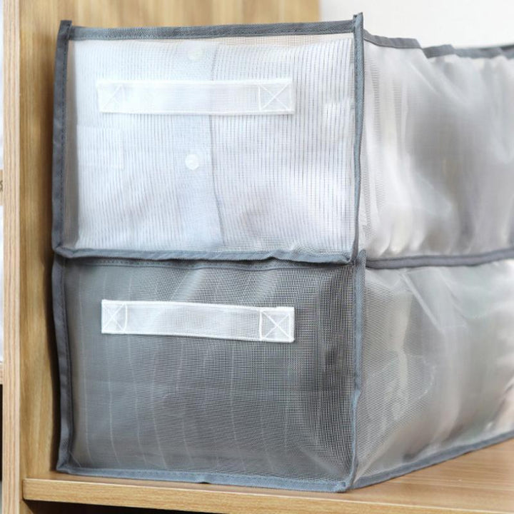 Kleding Opbergkast Organizer Set 4 stuks-Home Decor-Calora-Grijs-17* 36* 12 cm-Bundelvoordeel - Set van 4-Calora