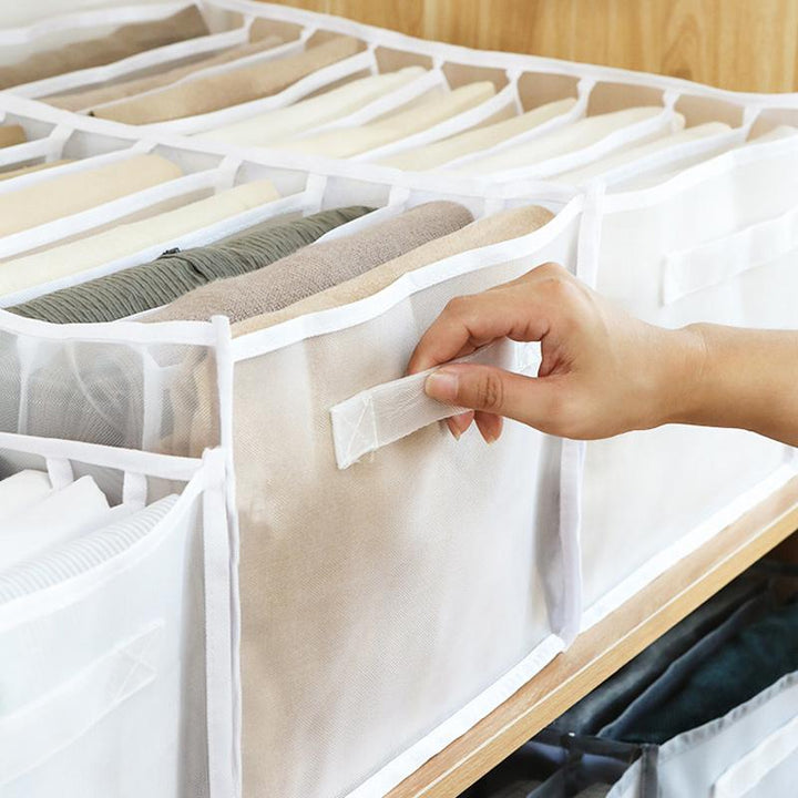 Kleding Opbergkast Organizer Set 4 stuks-Home Decor-Calora-Grijs-17* 36* 12 cm-Bundelvoordeel - Set van 4-Calora