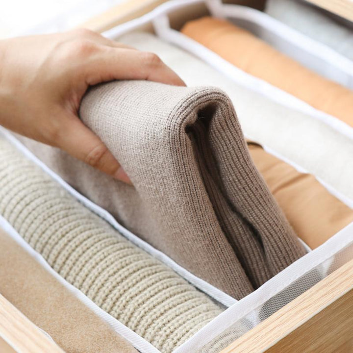 Kleding Opbergkast Organizer Set 4 stuks-Home Decor-Calora-Grijs-17* 36* 12 cm-Bundelvoordeel - Set van 4-Calora