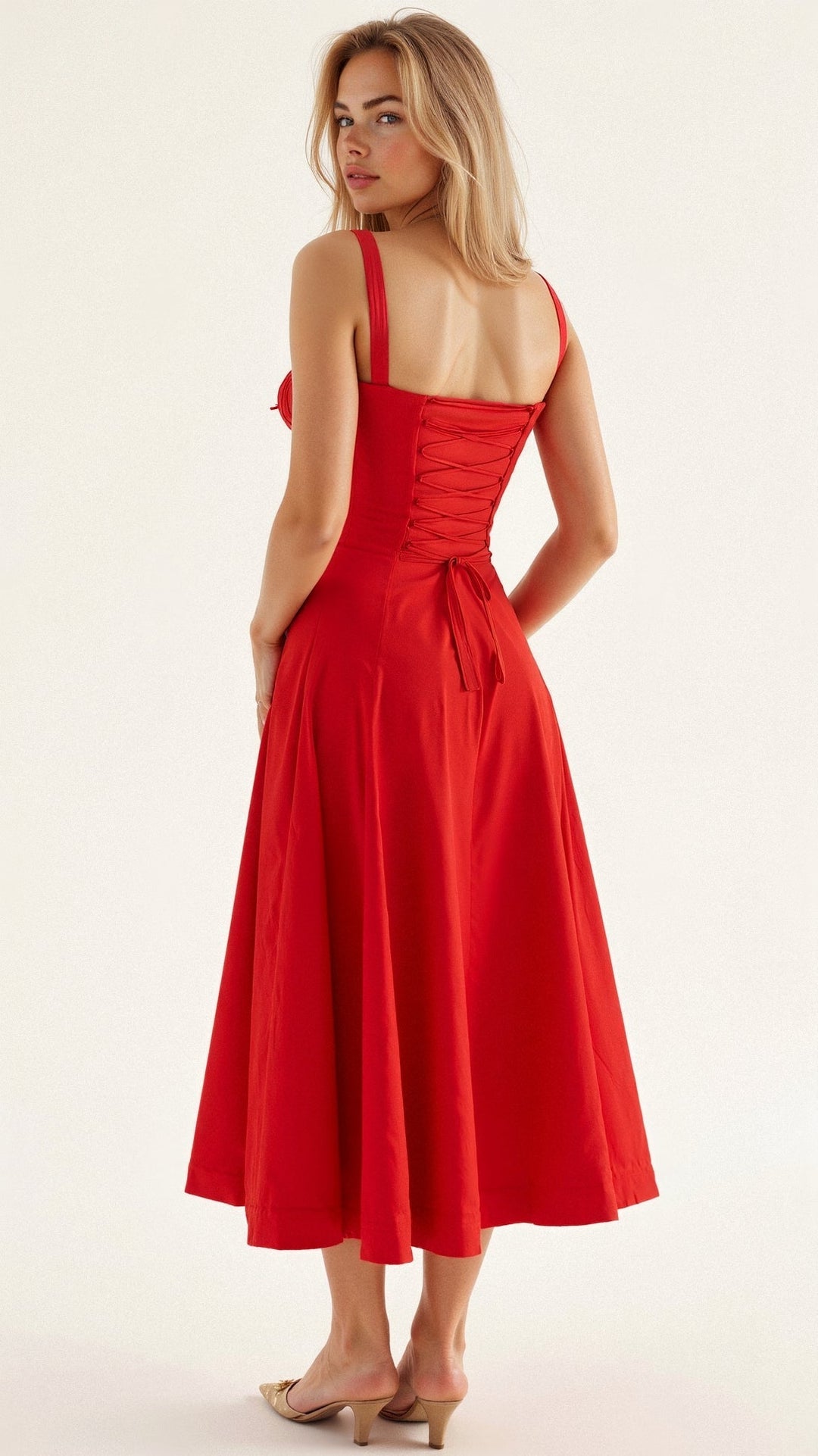 CALORA_ Korsett Jurk Elegante Vrouwelijke Silhouette