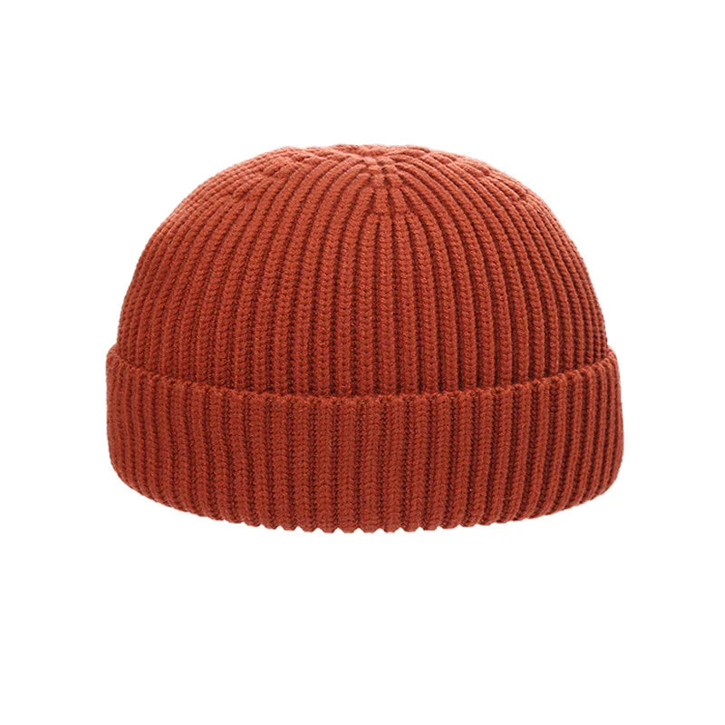 Korte Warme Gebreide Beanie Muts van Wol-Petten-Calora-Caramel-53-59cm-Calora