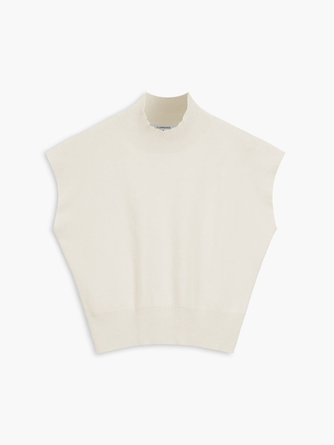 Krystal | effen pullover col top shirt-Blouses-Calora-Gebroken wit-S-Calora