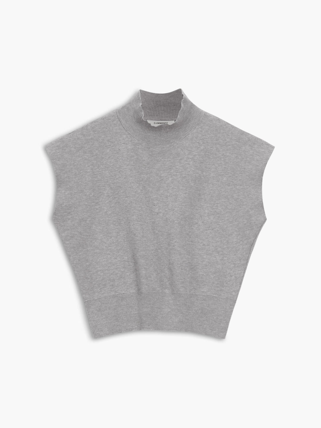 Krystal | effen pullover col top shirt-Blouses-Calora-Lichtgrijs-S-Calora