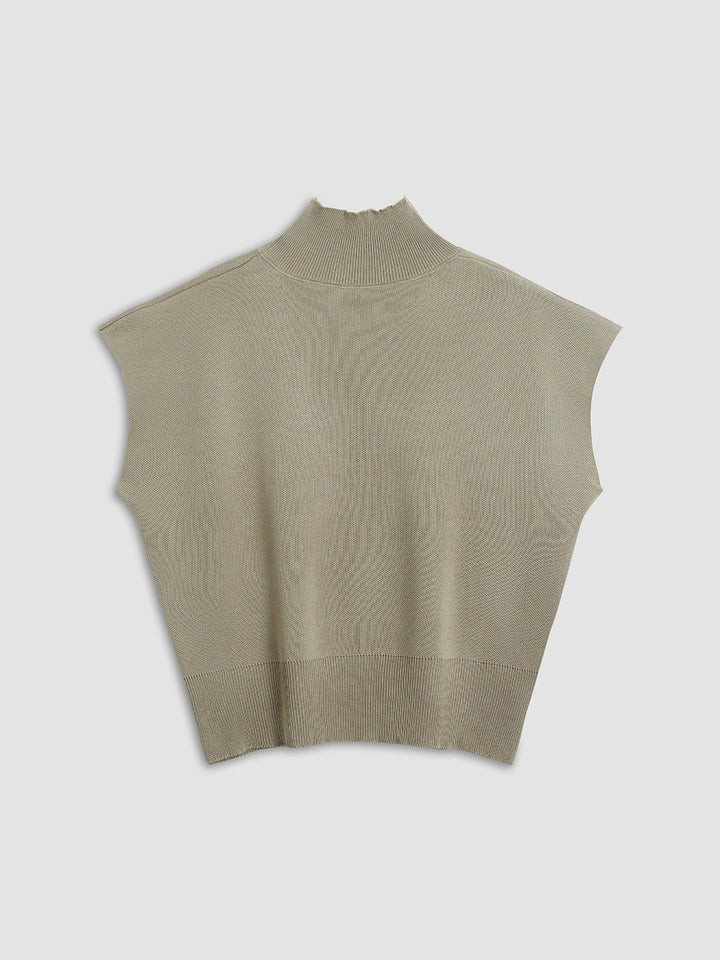 Krystal | effen pullover col top shirt-Blouses-Calora-Zwart-S-Calora