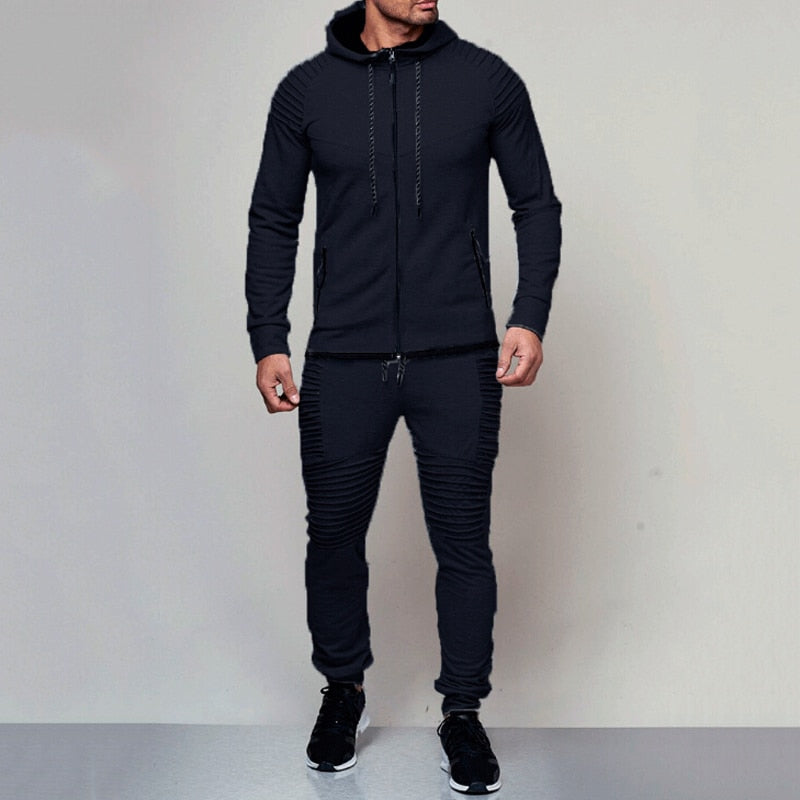CALORA_ Lacásto | Slim-fit trainingspak met capuchon