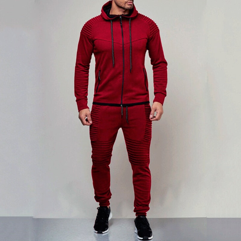 CALORA_ Lacásto | Slim-fit trainingspak met capuchon