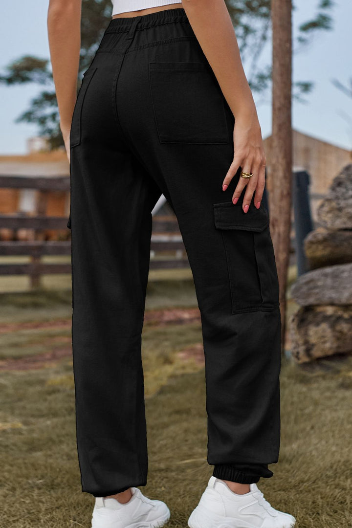 Lange gekleurde Spijkerbroek met zakken-Pantalons-Calora-Zand-S-Calora