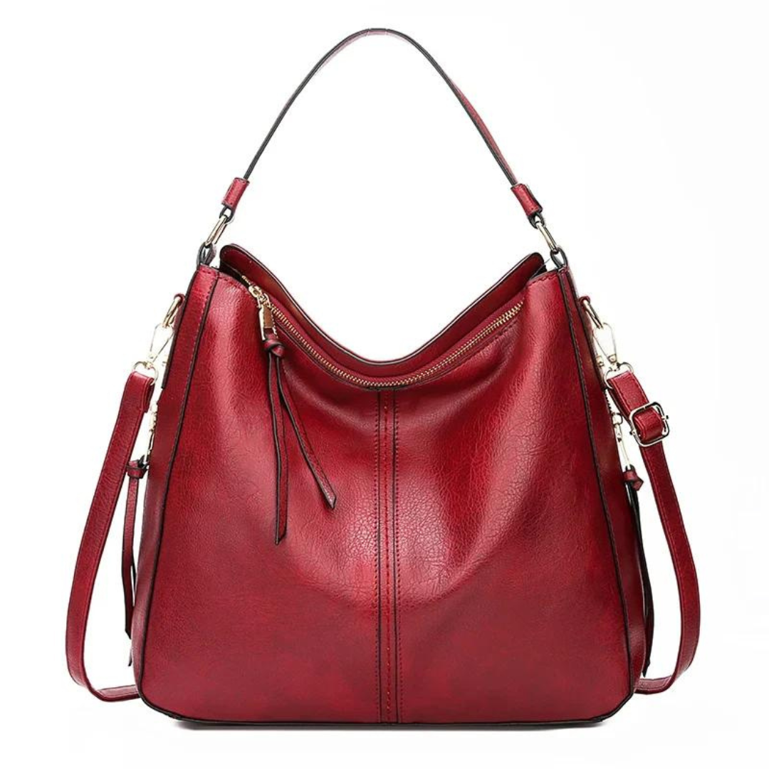 Lani | Stijlvolle ruime schoudertas-Schoudertassen-Calora-Rood-Calora