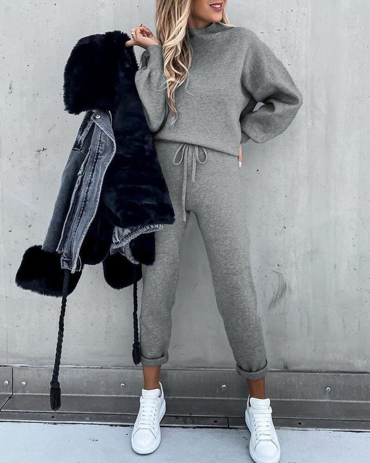 Lavena | Comfy Zacht Dames Joggingpak-Sets & Pakken-Calora-Beige-S-Calora