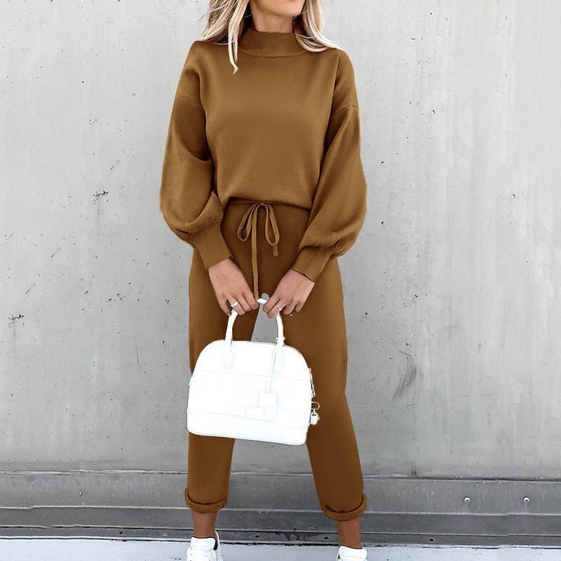 Lavena | Comfy Zacht Dames Joggingpak-Sets & Pakken-Calora-Bruin-S-Calora