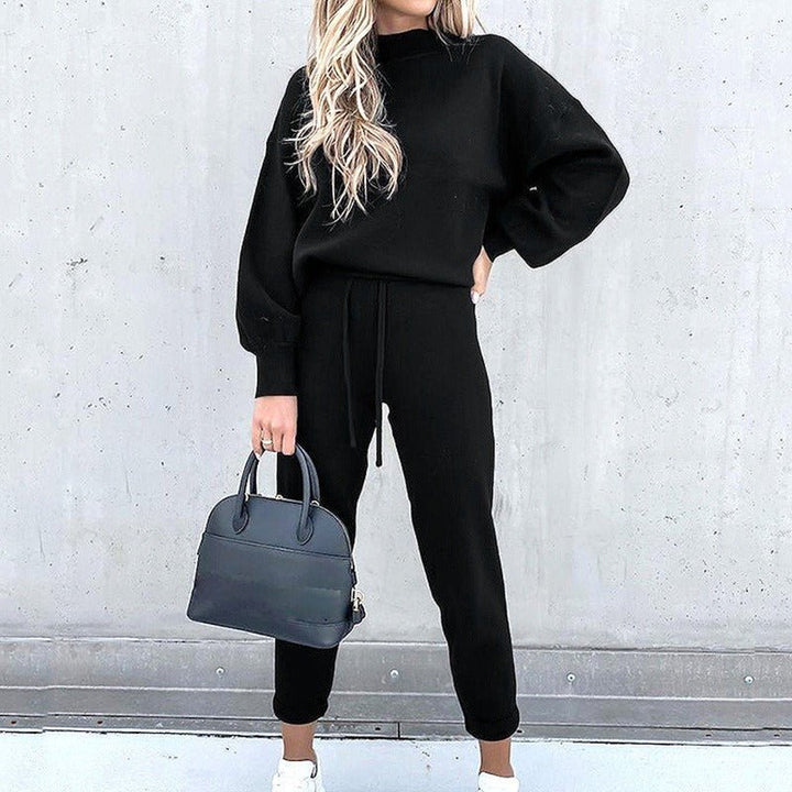 Lavena | Comfy Zacht Dames Joggingpak-Sets & Pakken-Calora-Zwart-S-Calora