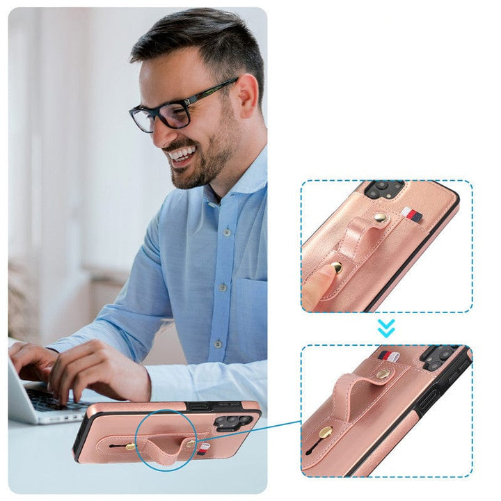 CALORA_ Leder Hoes met Kaartenhouder voor Samsung Galaxy A