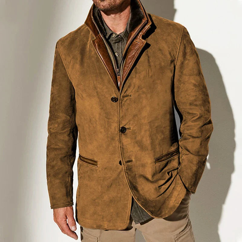 CALORA_ Lennart | Vintage Suede Winterjas met klassieke uitstraling