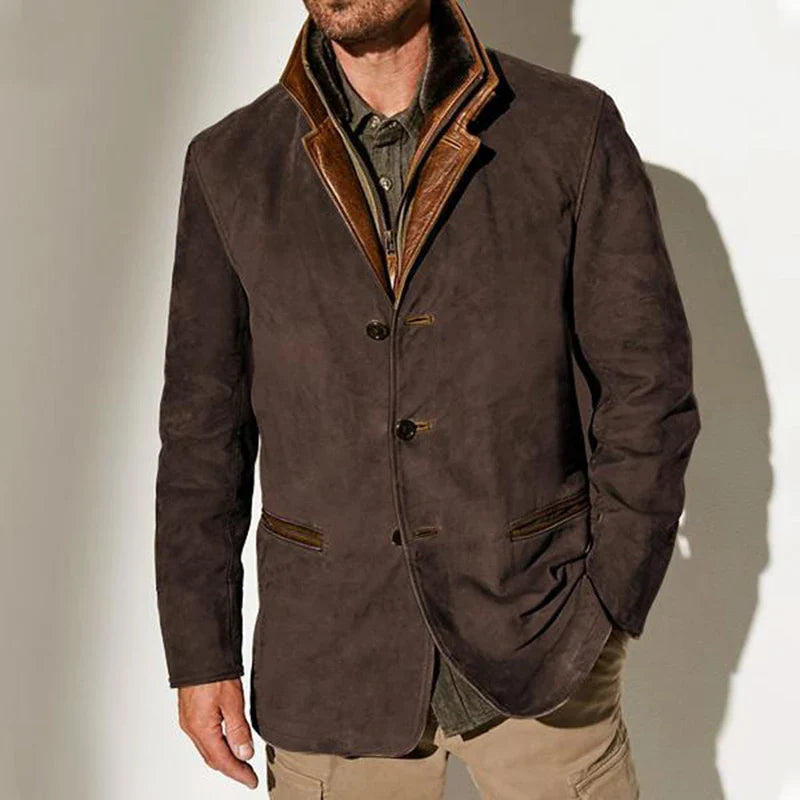 CALORA_ Lennart | Vintage Suede Winterjas met klassieke uitstraling
