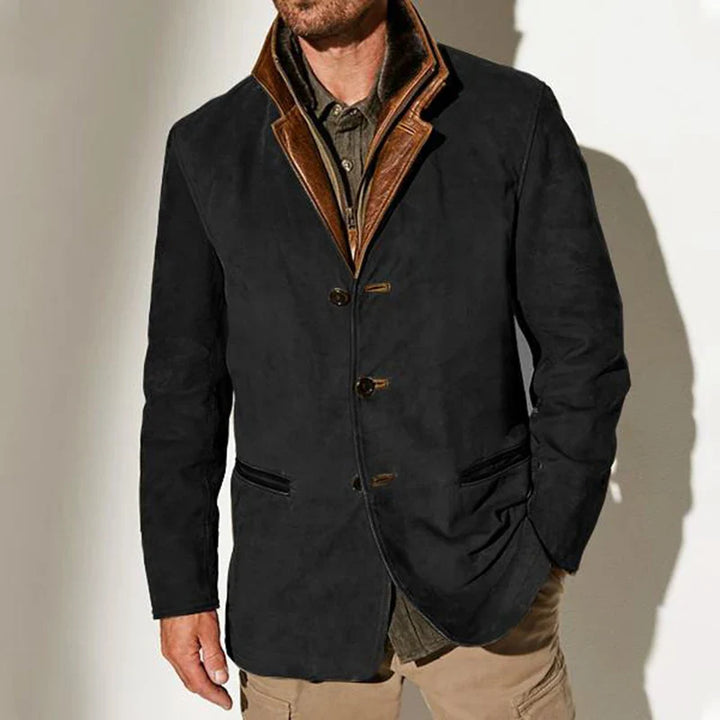 CALORA_ Lennart | Vintage Suede Winterjas met klassieke uitstraling