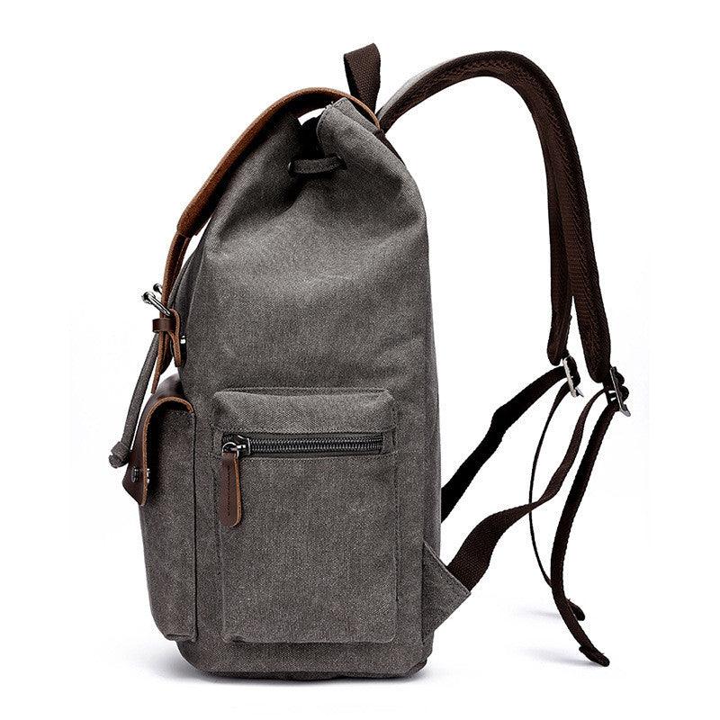 Leren Canvas Laptop Essentials Rugzak - Backpack-Elektronica/Gadgets-Calora-Khaki-Calora