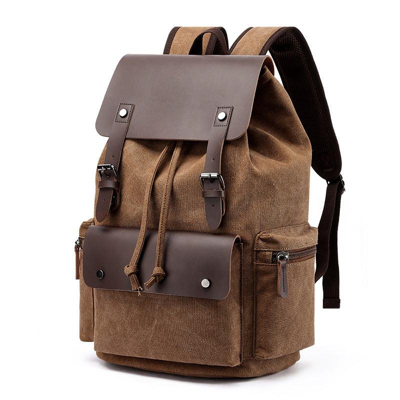 Leren Canvas Laptop Essentials Rugzak - Backpack-Elektronica/Gadgets-Calora-Koffie-Calora