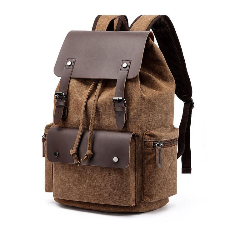 Leren Canvas Laptop Essentials Rugzak - Backpack-Elektronica/Gadgets-Calora-Koffie-Calora