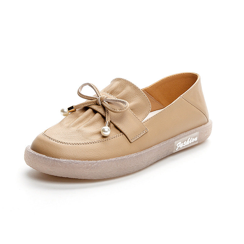 CALORA_ Leren Comfortabele Espadrilles Instappers met Antislip Zolen voor Dames
