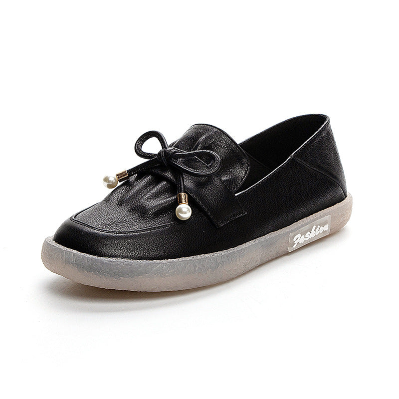 CALORA_ Leren Comfortabele Espadrilles Instappers met Antislip Zolen voor Dames