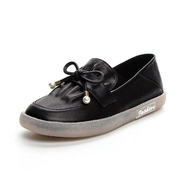 CALORA_ Leren Comfortabele Espadrilles Instappers met Antislip Zolen voor Dames