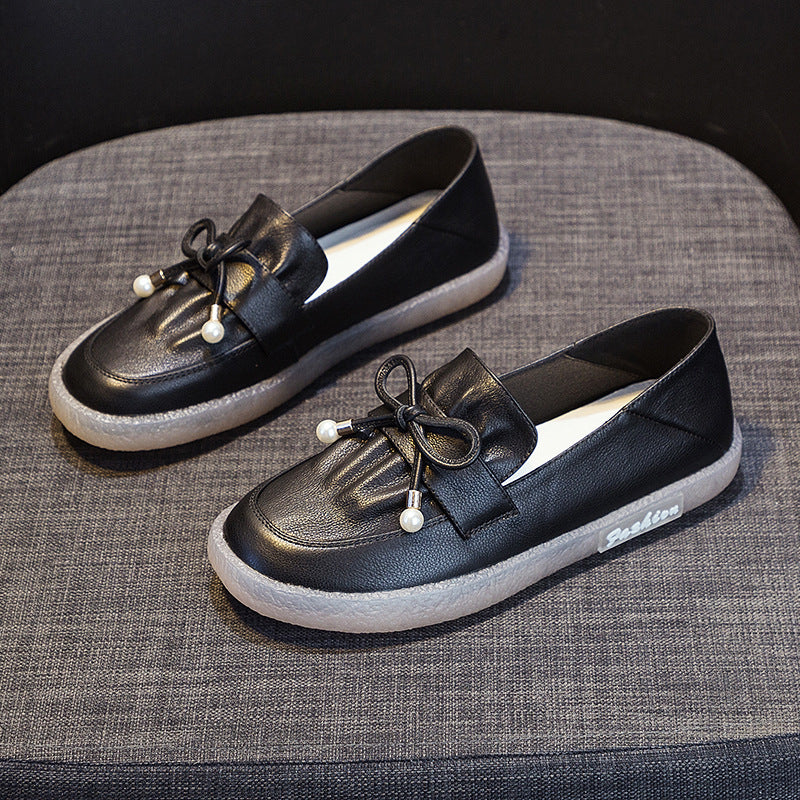 CALORA_ Leren Comfortabele Espadrilles Instappers met Antislip Zolen voor Dames