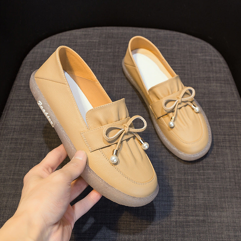 CALORA_ Leren Comfortabele Espadrilles Instappers met Antislip Zolen voor Dames